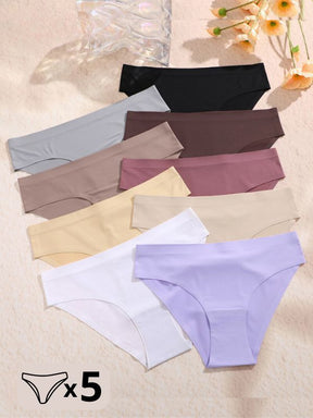 Calcinha Sem Costuras Cintura Regular Comfort - Kit 5 Peças - 1