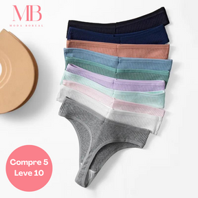 [PROMOÇÃO PAGUE 5 LEVE 10] - Kit Calcinhas Femininas Antibacterianas